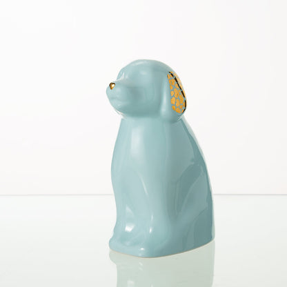 "Cuddle" Pet Urn for Dog - Baby Blue | Ceramic | Handmade - Pulvis Art Urns