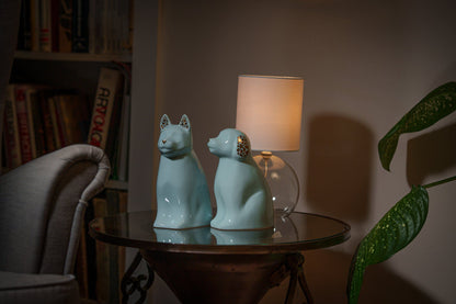 "Cuddle" Pet Urn for Dog - Baby Blue | Ceramic | Handmade - Pulvis Art Urns