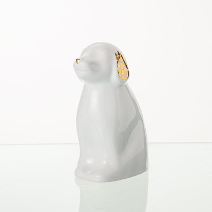 "Cuddle" Pet Urn for Dog - White | Ceramic | Handmade - Pulvis Art Urns
