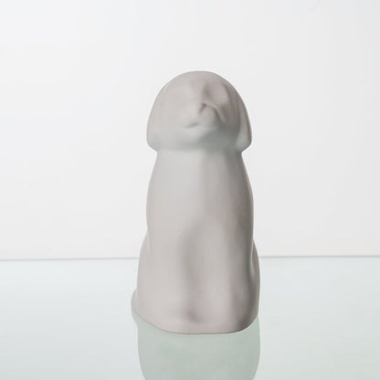 "Cuddle" Pet Urn for Dog - White Matte | Ceramic | Handmade - Pulvis Art Urns