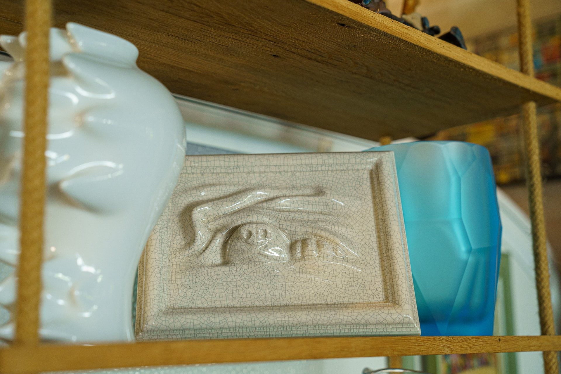 Dog Cremation Urn for Ashes - Craquelure | Ceramic | Handmade Pet Urn - Pulvis Art Urns