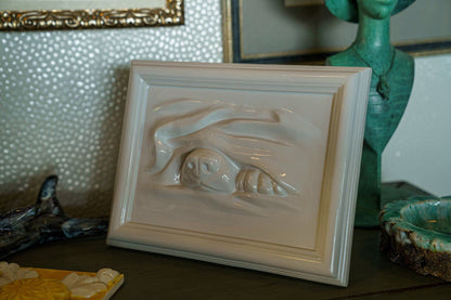 Dog Cremation Urn for Ashes - Off-white | Ceramic | Handmade Pet Urn - Pulvis Art Urns