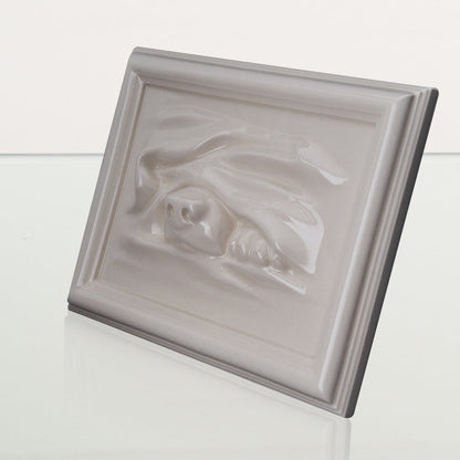 Dog Cremation Urn for Ashes - Off-white | Ceramic | Handmade Pet Urn - Pulvis Art Urns