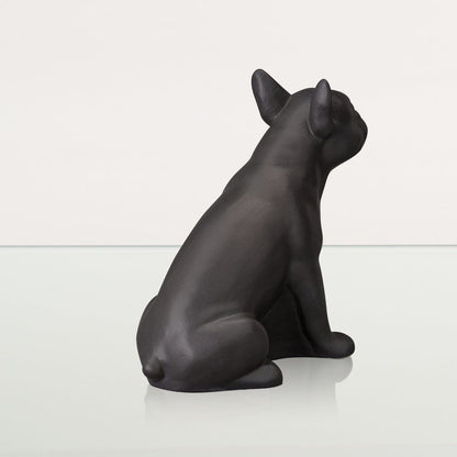 French Bulldog Pet Urn - Grey Matte | Ceramic Dog Urn - Pulvis Art Urns