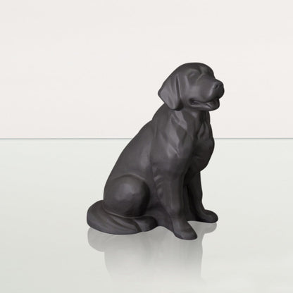 Golden Retriever Pet Urn - Grey Matte | Ceramic Dog Urn - Pulvis Art Urns