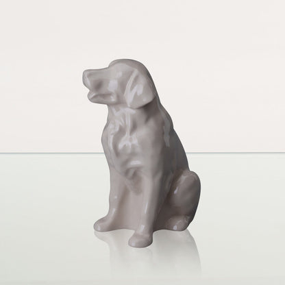 Golden Retriever Pet Urn - Off-white | Ceramic Dog Urn - Pulvis Art Urns