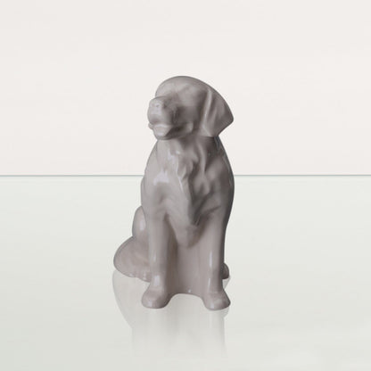 Golden Retriever Pet Urn - Off-white | Ceramic Dog Urn - Pulvis Art Urns