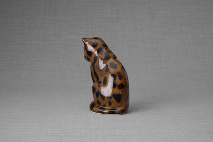 HydroGraphics Mini Pet Urn "Neko" | Spotted Dark | Ceramic - Pulvis Art Urns