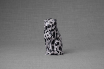 HydroGraphics Mini Pet Urn "Neko" | Spotted White | Ceramic - Pulvis Art Urns