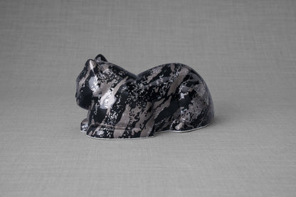 HydroGraphics Pet Urn For Cat | Mixed Gray | Ceramic - Pulvis Art Urns