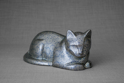 HydroGraphics Pet Urn For Cat - "Vortex" - Ceramic | Hydro Dipping - Pulvis Art Urns