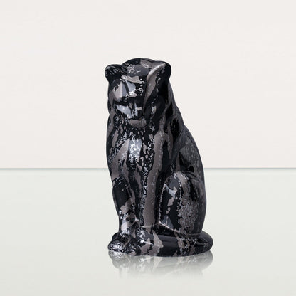 HydroGraphics Pet Urn "Neko" | Mixed Gray | Ceramic - Pulvis Art Urns