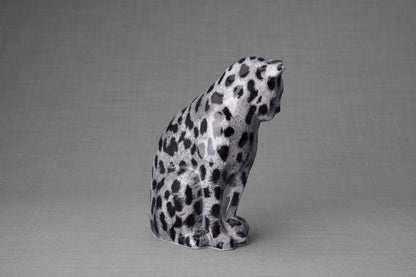 HydroGraphics Pet Urn "Neko" | Spotted White | Ceramic - Pulvis Art Urns