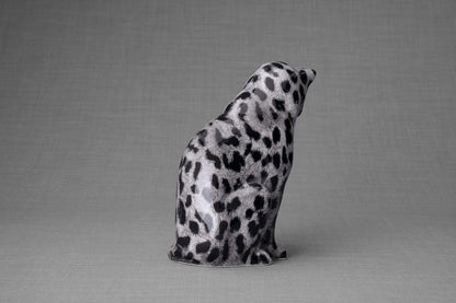 HydroGraphics Pet Urn "Neko" | Spotted White | Ceramic - Pulvis Art Urns