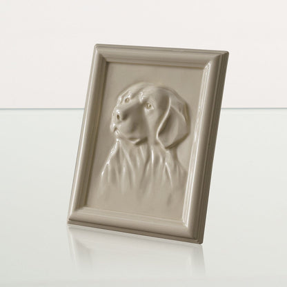 Labrador Pet Urn for Ashes - Off-white | Ceramic | Handmade Pet Urn - Pulvis Art Urns