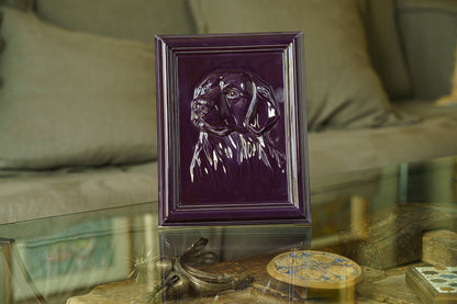 Labrador Pet Urn for Ashes - Violet | Ceramic | Handmade Pet Urn - Pulvis Art Urns