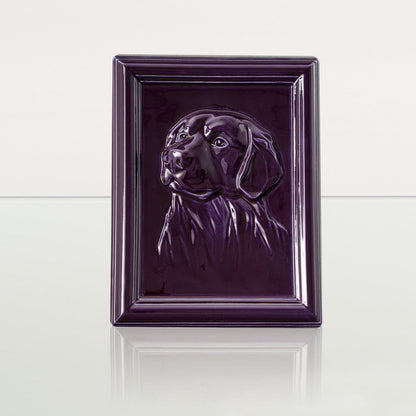 Labrador Pet Urn for Ashes - Violet | Ceramic | Handmade Pet Urn - Pulvis Art Urns