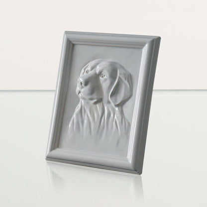 Labrador Pet Urn for Ashes - White | Ceramic | Handmade Pet Urn - Pulvis Art Urns