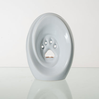 Large Paw Cremation Urn - White | Ceramic | Handmade Pet Urn - Pulvis Art Urns