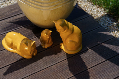 Mini Pet Urn for Ashes Neko - Beige Gray | Handmade | Ceramic Cat Urn - Pulvis Art Urns