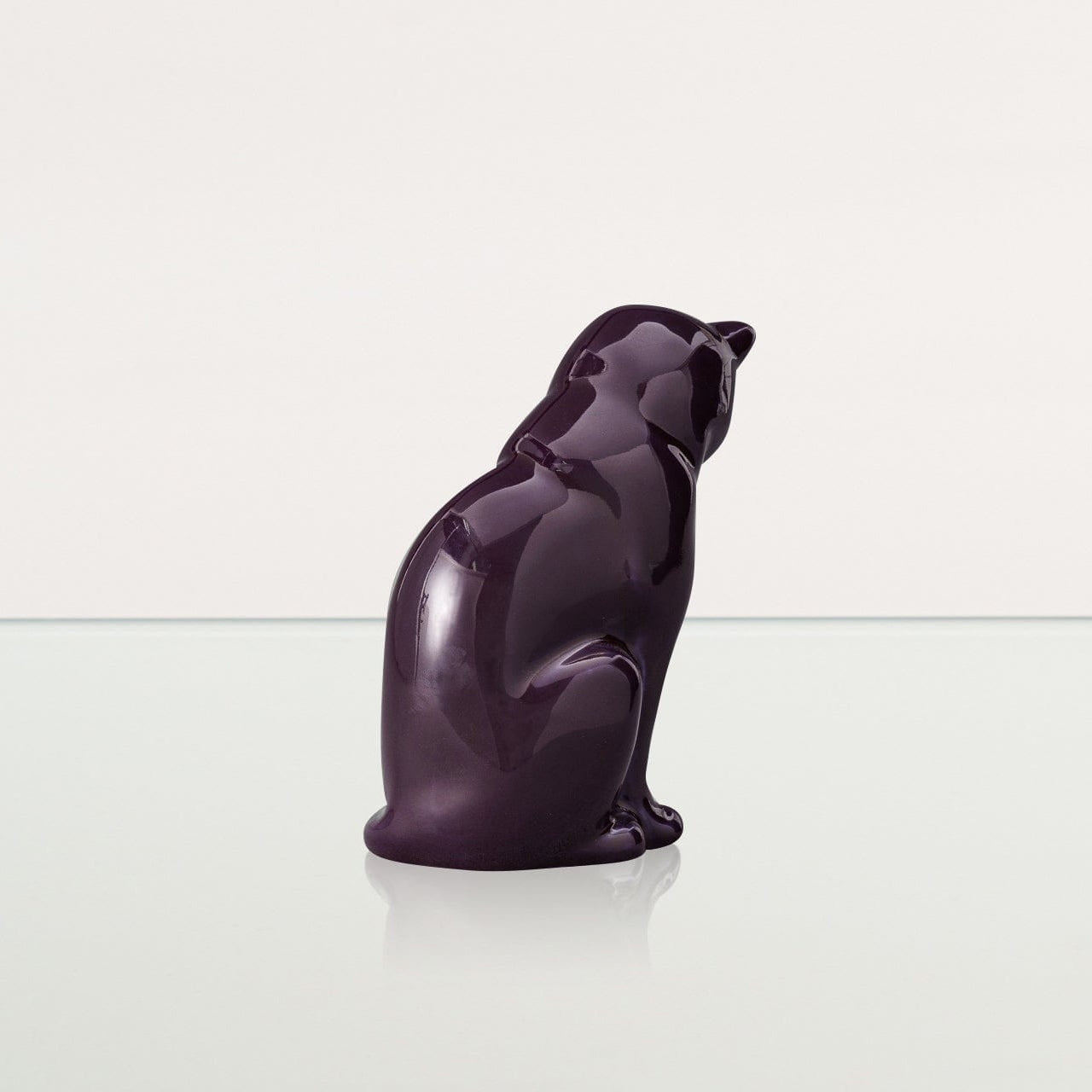 Mini Pet Urn for Ashes Neko - Violet | Ceramic | Handmade Cat Urn - Pulvis Art Urns