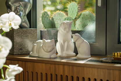 Mini Pet Urn for Ashes Neko - Violet | Ceramic | Handmade Cat Urn - Pulvis Art Urns