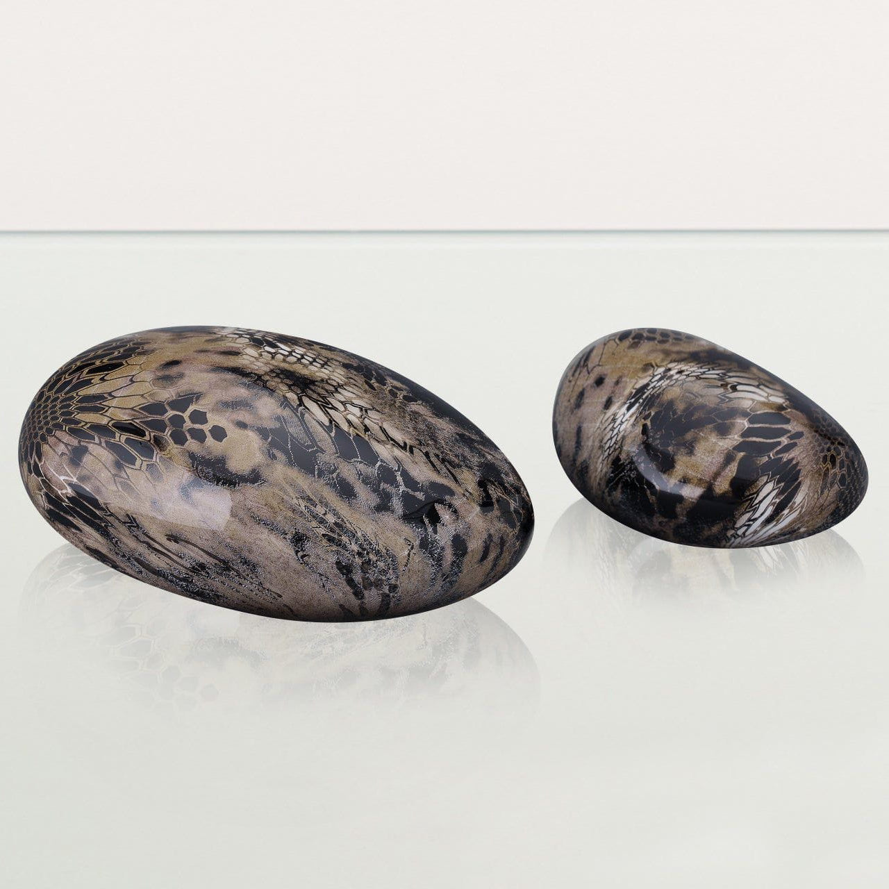 Mini Reptile Urn - Beige | Ceramic | HydroGraphics - Pulvis Art Urns