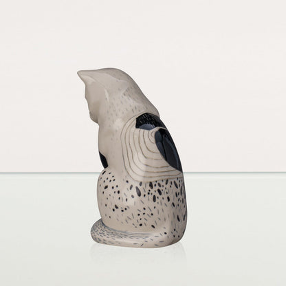 Neko Hand Decorated Pet Urn "Tuxedo" - Ceramic | Handmade Pet Urn - Pulvis Art Urns