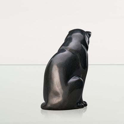 Neko Pet Urn for Ashes - Dark Matte | Ceramic | Handmade Cat Urn - Pulvis Art Urns