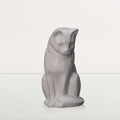 Neko Pet Urn for Ashes - White | Ceramic | Handmade Cat Urn - Pulvis Art Urns
