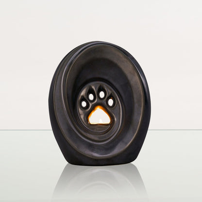 Paw Pet Urn for Ashes - Dark Matte | Ceramic | Handmade Pet Urn - Pulvis Art Urns