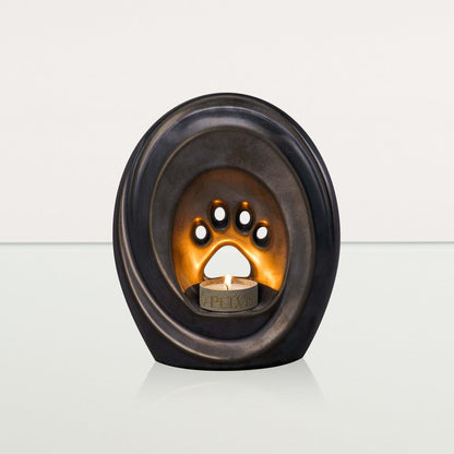 Paw Pet Urn for Ashes - Dark Matte | Ceramic | Handmade Pet Urn - Pulvis Art Urns