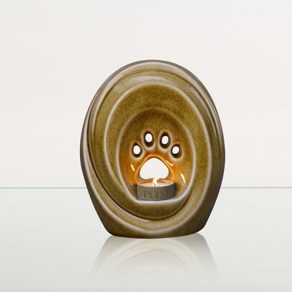 Paw Pet Urn for Ashes - Dark Sand | Ceramic | Handmade Pet Urn - Pulvis Art Urns