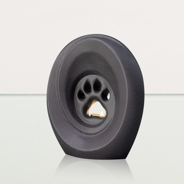 Paw Pet Urn for Ashes - Grey Matte | Ceramic | Handmade - Pulvis Art Urns