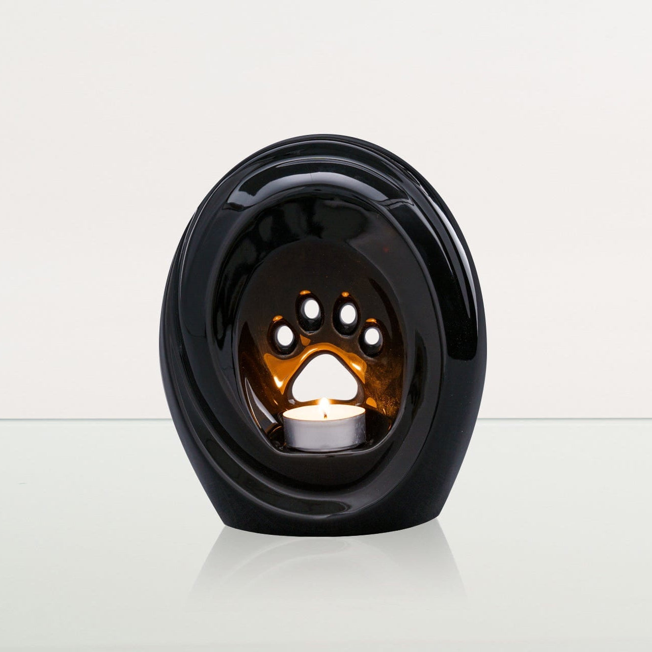 Paw Pet Urn for Ashes - Lamp Black | Ceramic | Handmade - Pulvis Art Urns