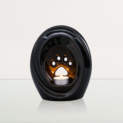 Paw Pet Urn for Ashes - Lamp Black | Ceramic | Handmade - Pulvis Art Urns