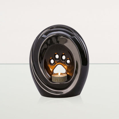 Paw Pet Urn for Ashes - Lamp Black | Ceramic | Handmade - Pulvis Art Urns