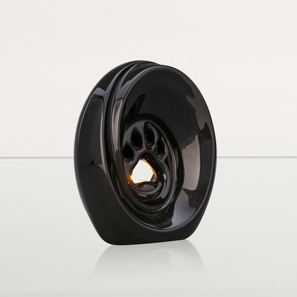 Paw Pet Urn for Ashes - Lamp Black | Ceramic | Handmade - Pulvis Art Urns