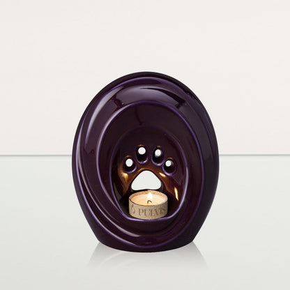 Paw Pet Urn for Ashes - Violet | Ceramic | Handmade Pet Urn - Pulvis Art Urns