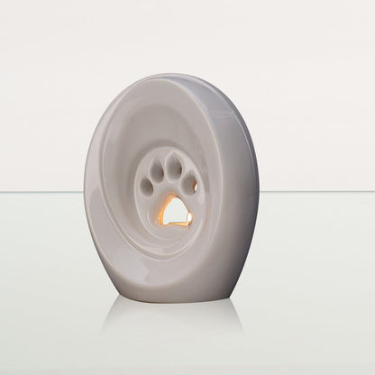Paw Pet Urn for Ashes - White | Ceramic | Handmade Pet Urn - Pulvis Art Urns