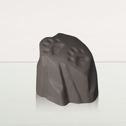 Paw Print Urn For Pet Ashes - Grey Matte | Ceramic Pet Urn - Pulvis Art Urns