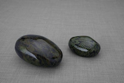 Reptile Pet Urn - Dark Green | Ceramic | HydroGraphics - Pulvis Art Urns