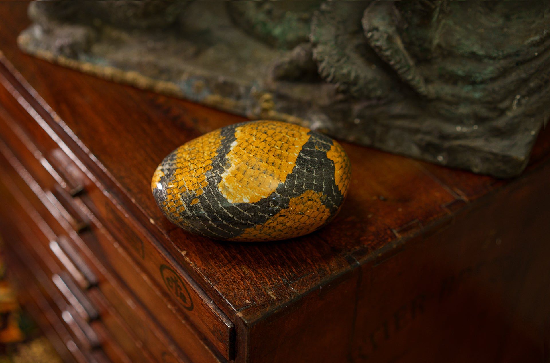 Snake Pet Urn - Yellow | Ceramic | HydroGraphics - Pulvis Art Urns