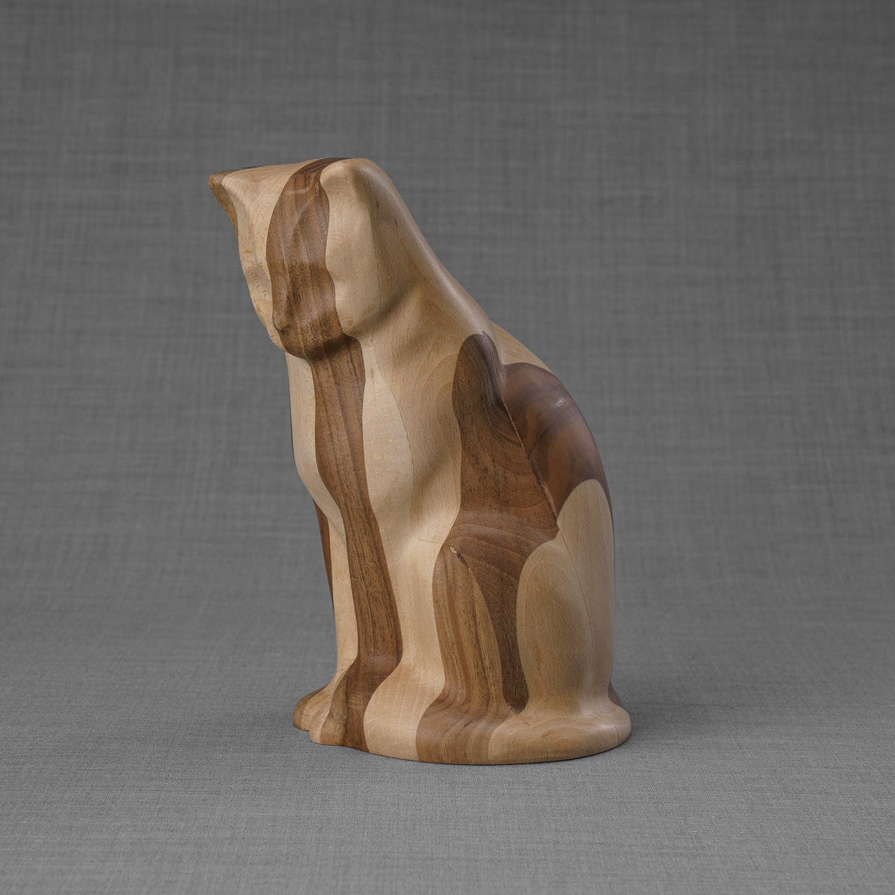Wooden Pet Urn "Neko" - Pet Crematon Urn | Handmade - Pulvis Art Urns