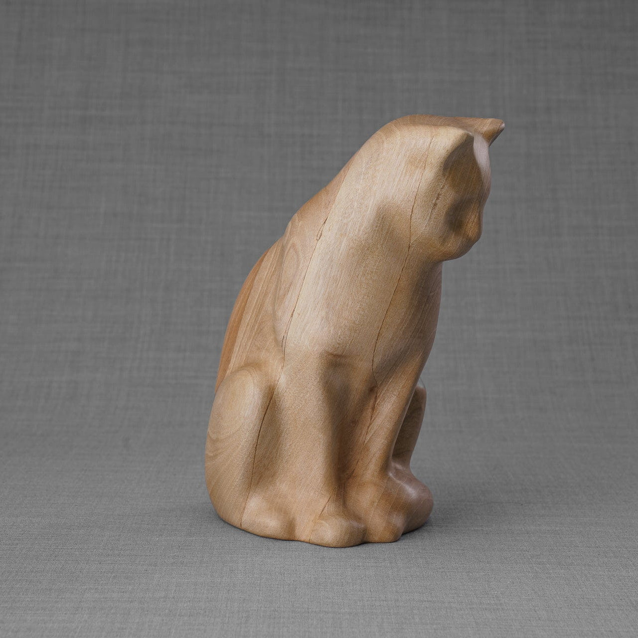 Wooden Pet Urn "Neko" - Pet Crematon Urn | Handmade - Pulvis Art Urns