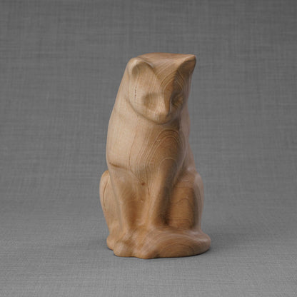 Wooden Pet Urn "Neko" - Pet Crematon Urn | Handmade - Pulvis Art Urns
