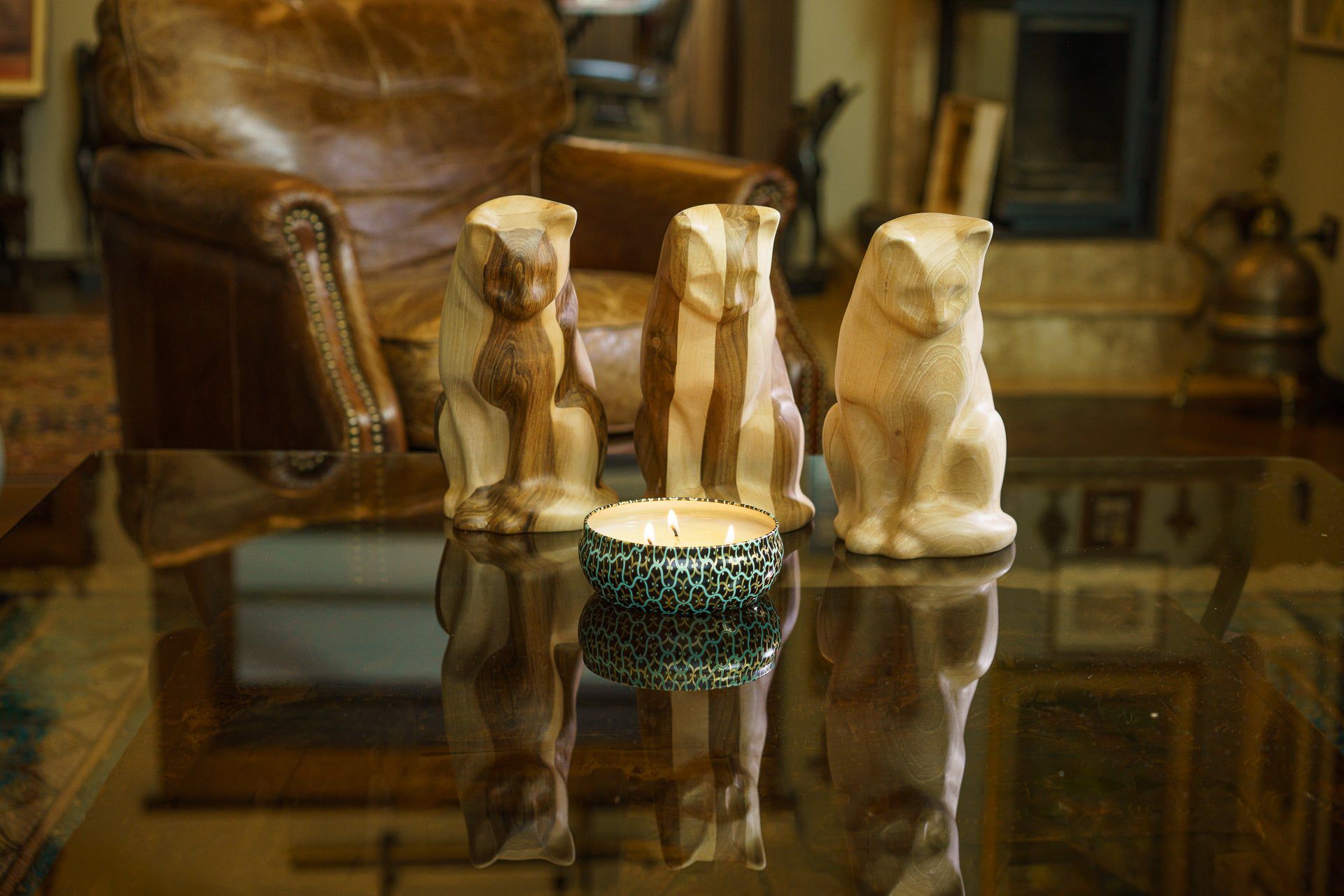 Wooden Pet Urn "Neko" - Pet Crematon Urn | Handmade - Pulvis Art Urns