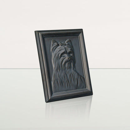 Yorkie Pet Urn - Dark Matte | Ceramic | Handmade - Pulvis Art Urns
