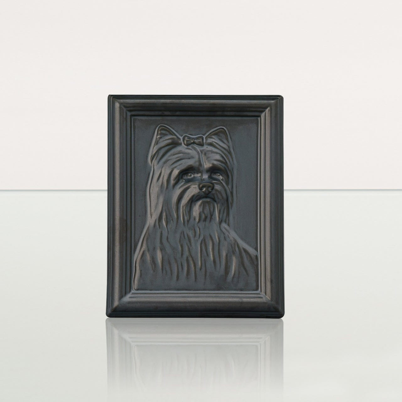 Yorkie Pet Urn - Dark Matte | Ceramic | Handmade - Pulvis Art Urns
