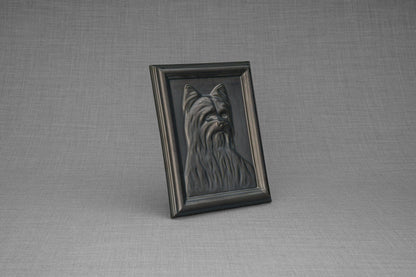 Yorkie Pet Urn - Dark Matte | Ceramic | Handmade - Pulvis Art Urns